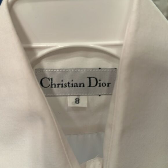 Christian Dior boy’s white button-down shirt - size 8 - Picture 7 of 8